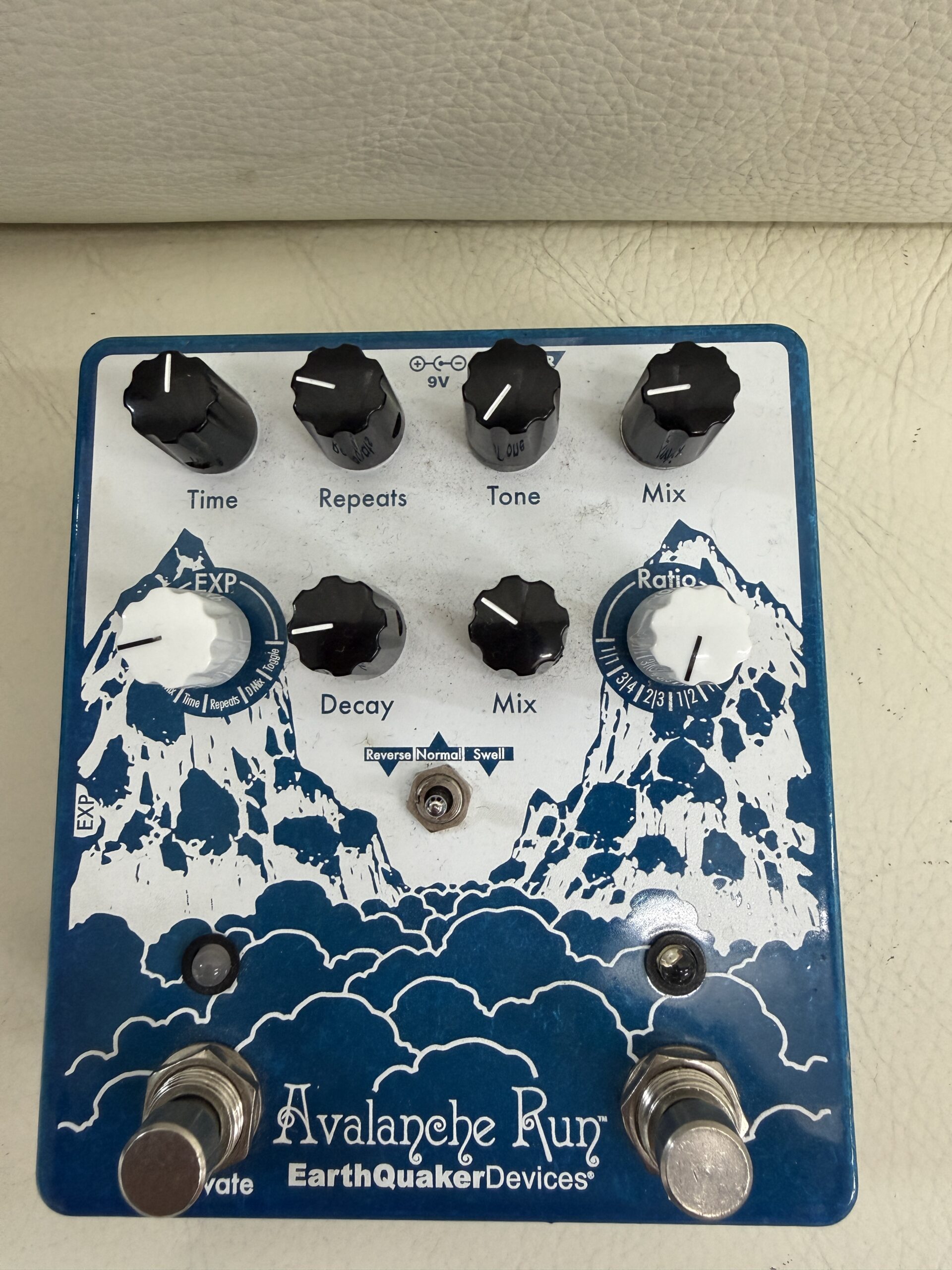 EarthQuaker Devices Avalanche Run（ディレイ＋リバーブの2-in-1エフェクター）の実機
